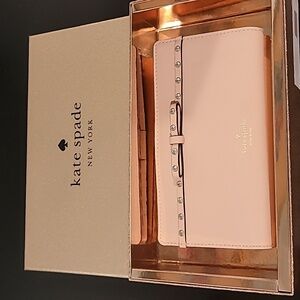 Kate Spade Slim Bifold pink with rhinestone